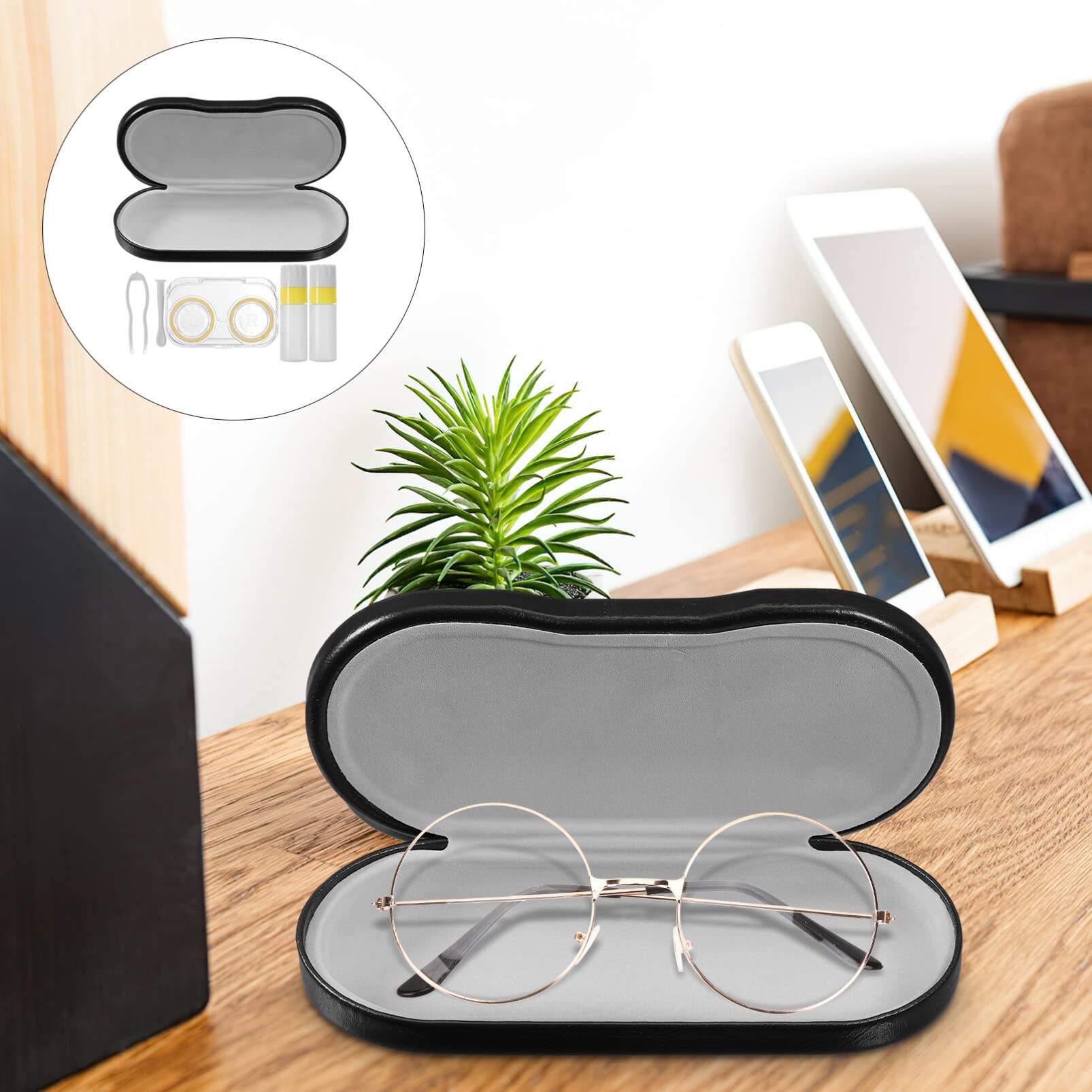 GALPADA Organizer Per Occhiali Contenitore Per Occhiali Portatile Contenitore Per Occhiali A Doppio Scopo