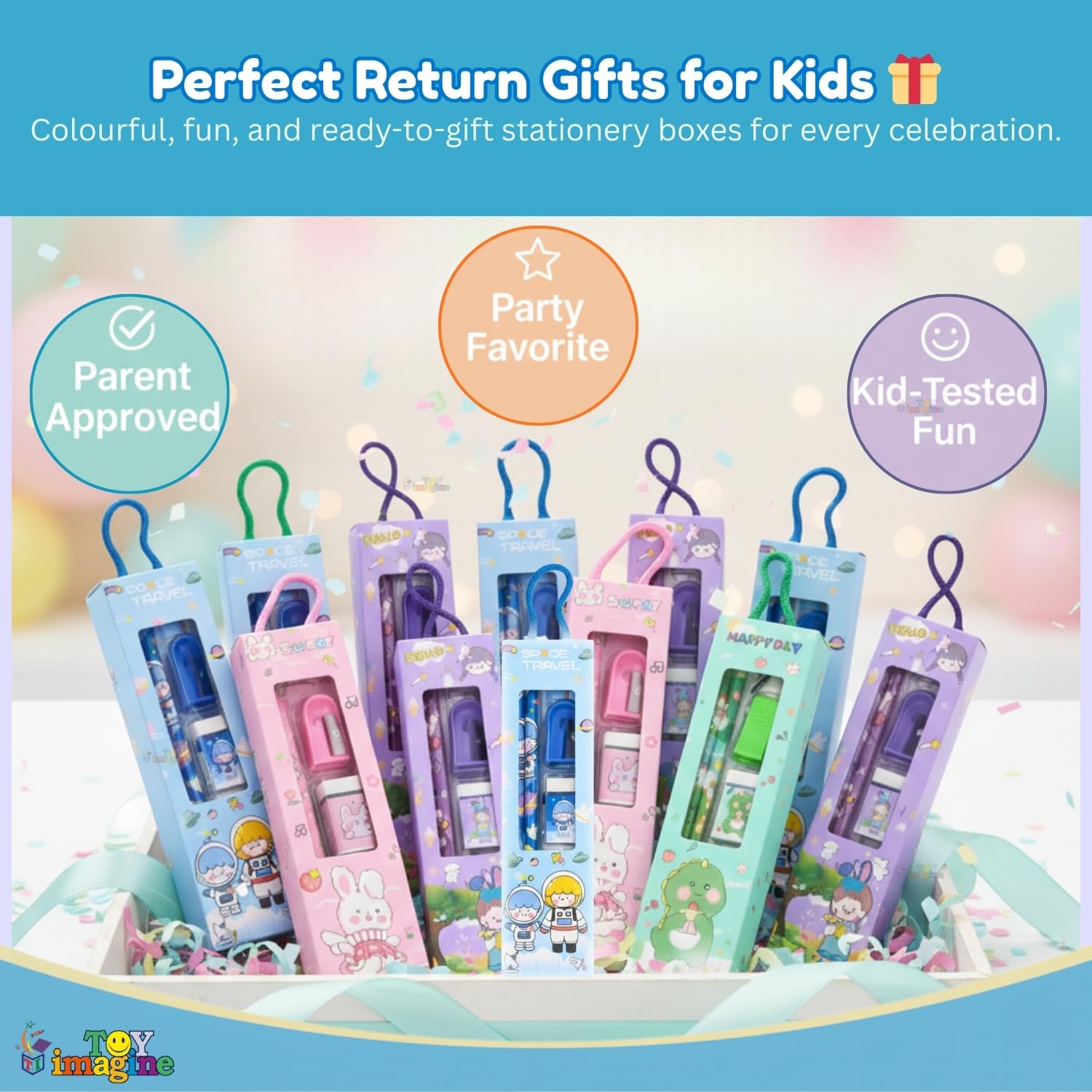 Toy Imagine Kids Stationery Kit for Birthday Return Gift | Pencils, Eraser, Scale & Sharpener | Ideal for School, Party Distribution, Kanjak, Festivals & Classroom Gifts (Pack of 12) — Amazon image 8
