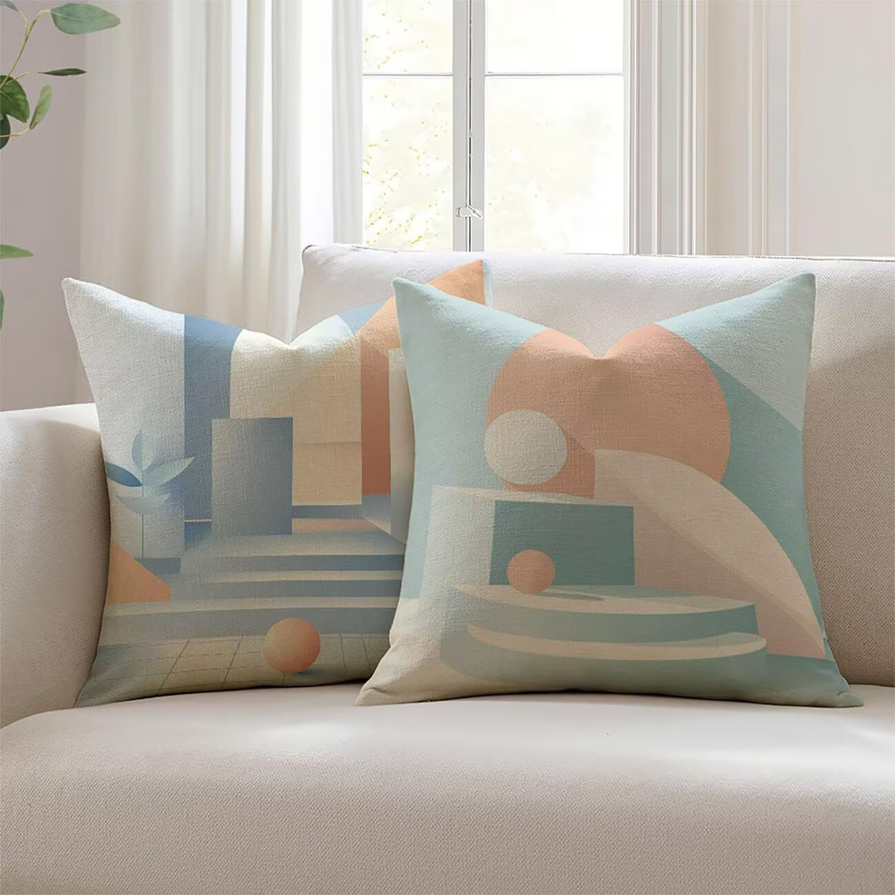 Housse de coussin pour coussin canapé et salon de jardin imperméable grand format 26x26