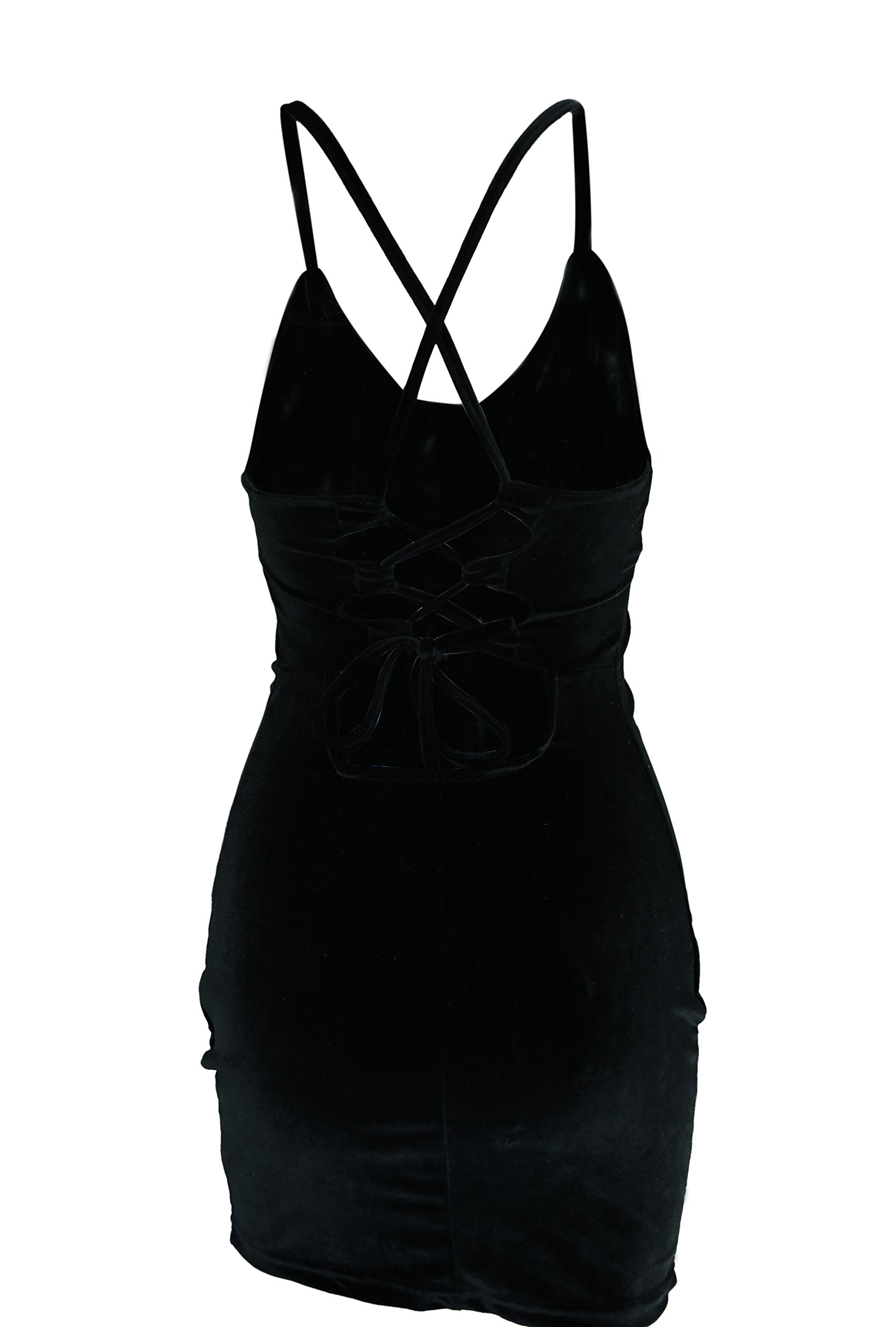 Zyyfly Doramode Women Sexy Club Dress Sleeveless Backless Velvet Mini Clothes Body Tight Dresses