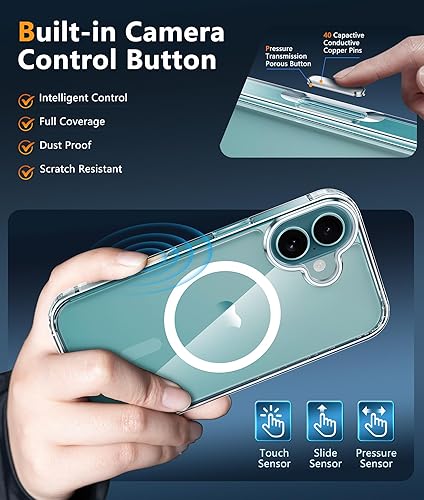 Miniatura 1097 de Fntcase Funda para iPhone 15 Plus y 14 Plus de 6.7 pulgadas, magnética, a prueba de golpes de grado militar, antiamarilleo, delgada, protectora