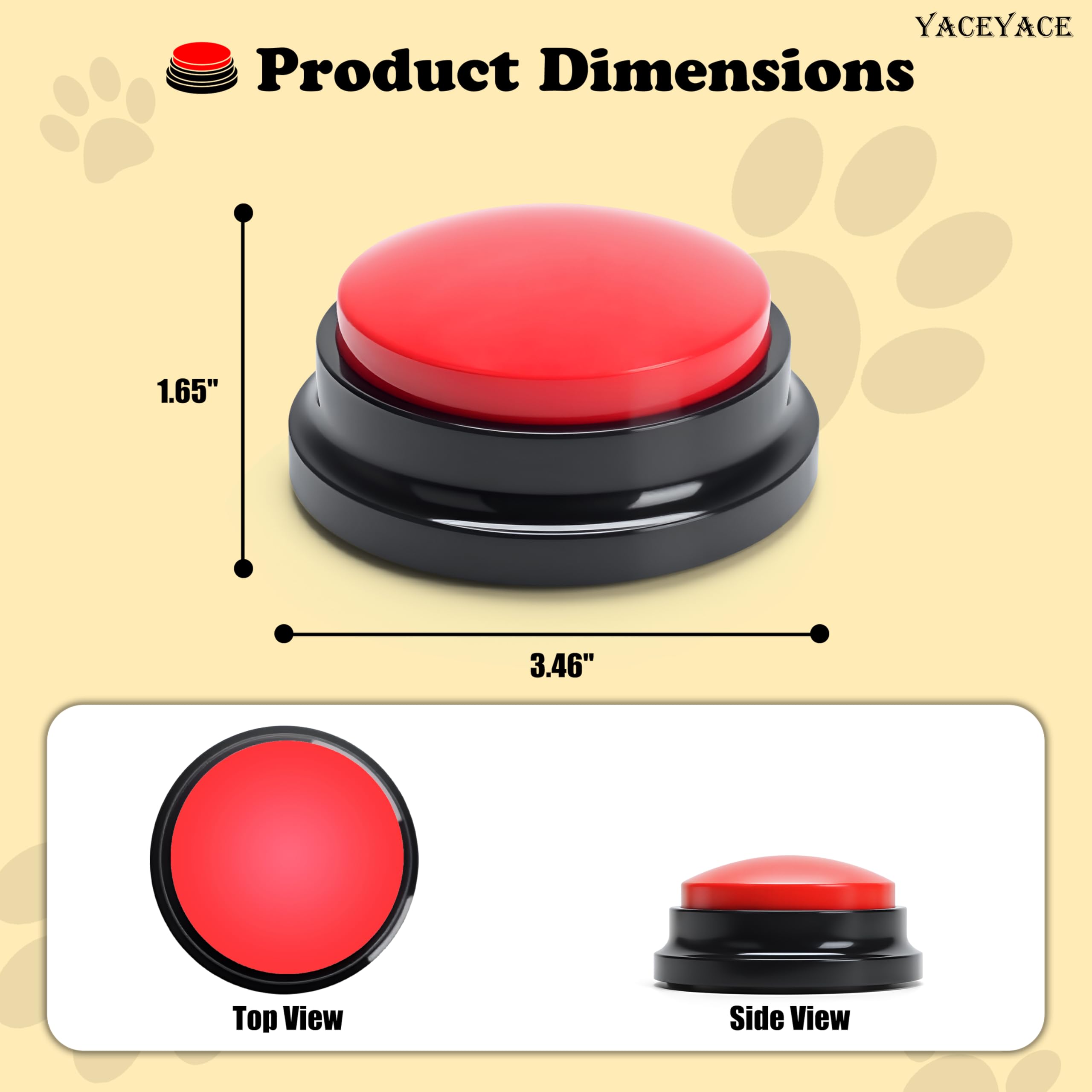 Botones para perros para comunicación, 8 botones coloridos para perros o mascotas, botón para que los perros se comuniquen, entrenamiento de mascotas