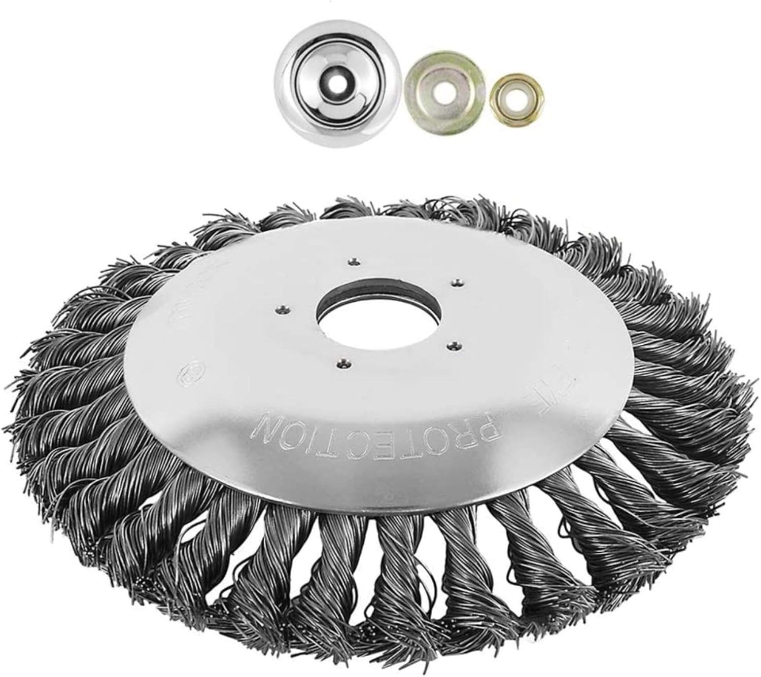 Buy HUYUR 8 Inches Steal Wire Brush Cutter Trimmer Head with Blade Adapter for String Trimmers