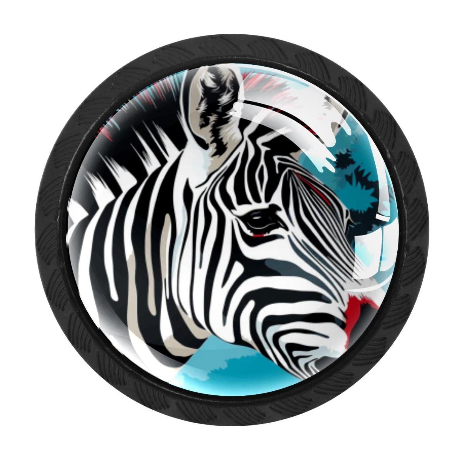 Chenzzzz Multicolored 08 4 Pack Zebra Kitchen Cabinet Knobs Drawer Knobs Door Dresser Handles For Personalized Gifts Great For Any Occasion