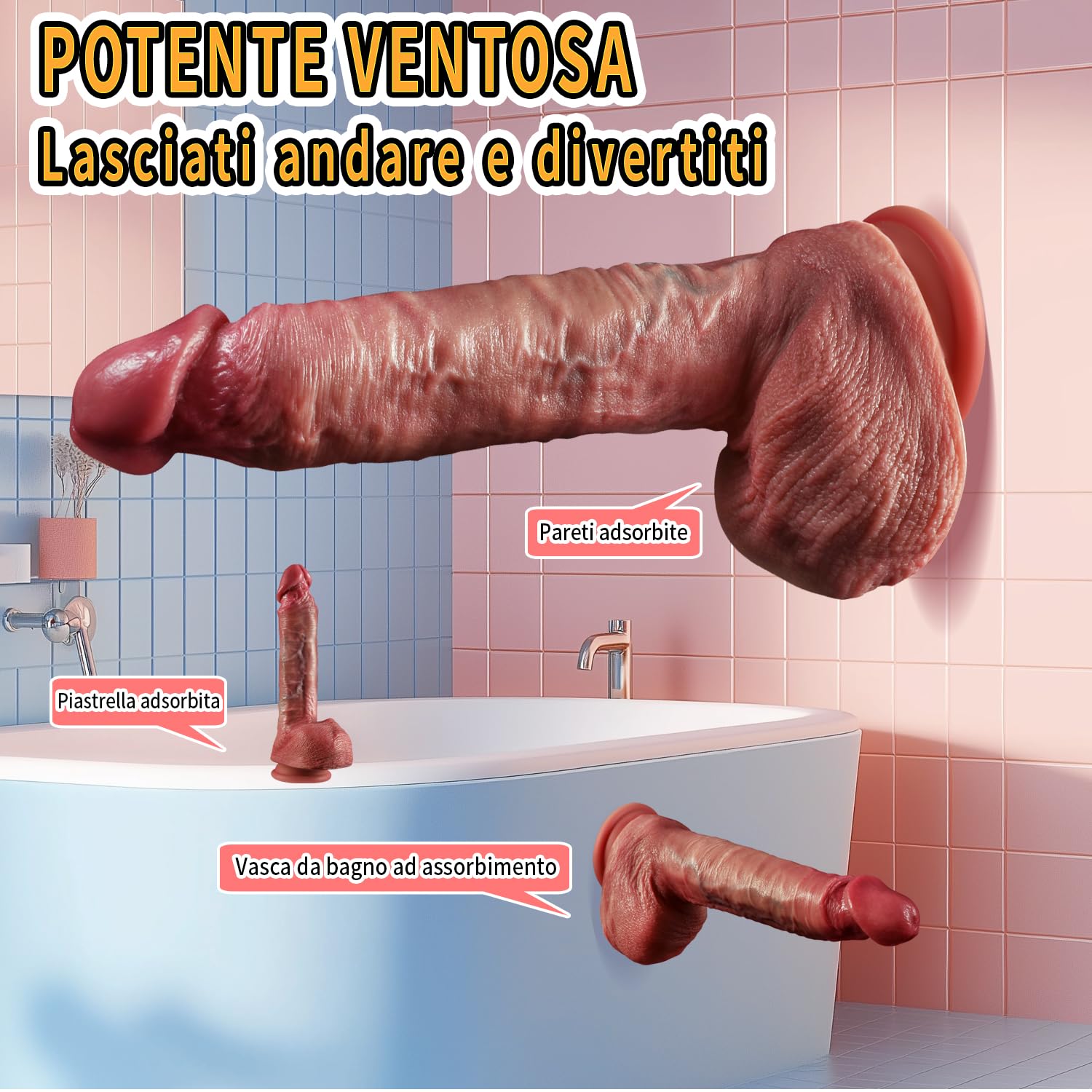 Dildo Realistici con Forte Aspirazione, Vibratori Riscaldato con Stimolatore Del Punto G remoto, Giocattolo Sessuale Dildo Anale in Silicone con 10 Vibrazioni 10 Spinte e Rotazioni