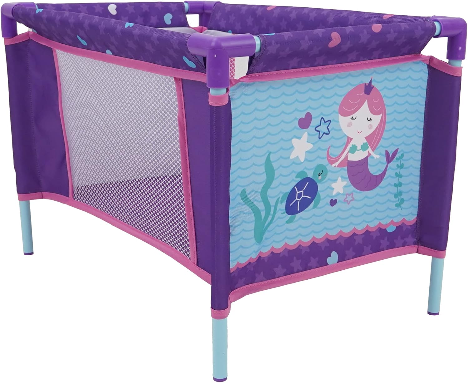 509 Crew Mermaid 21 Piece Set: Doll Stroll n Play & Care Set - Includes Stroller, Car Seat, Highchair, Play Yard, 15 Piece Accessories, & Diaper Bag/Handbag, Kids Pretend Play Ages 3+ (T818028)