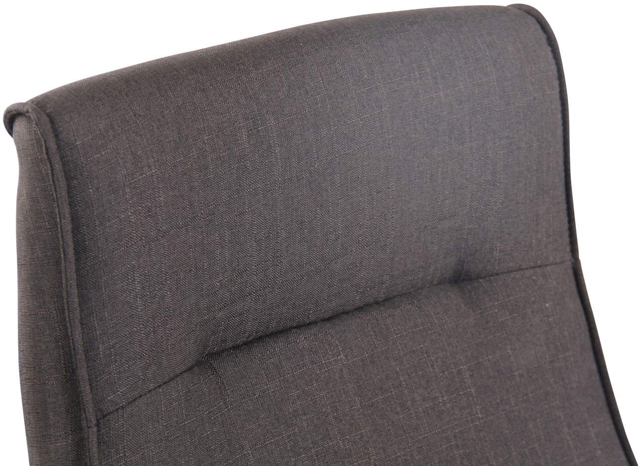 CLP Fauteuil De Bureau Portland Similicuir Ou Tissu avec Fonction Massage I Hauteur Réglable I Chaise De Bureau Pivotante Piètement Métallique, Couleur:Gris foncé, Matériel:Tissu