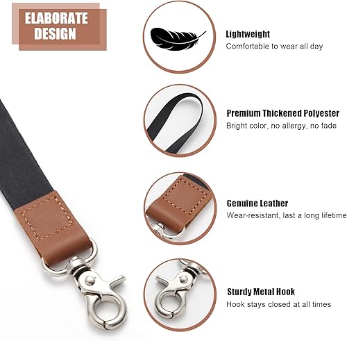 Miniatura 5 de XCHIN Cordones para llaves, llavero largo para mujeres y hombres, lindo cordón para el cuello para tarjetas de identificación, cartera