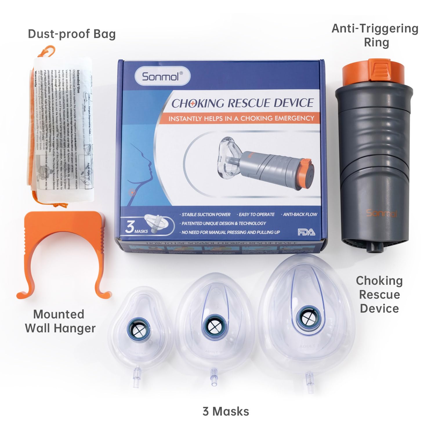 Amazon.co.jp: Sonmol 自動気道障害物除去装置 マスク3枚付き