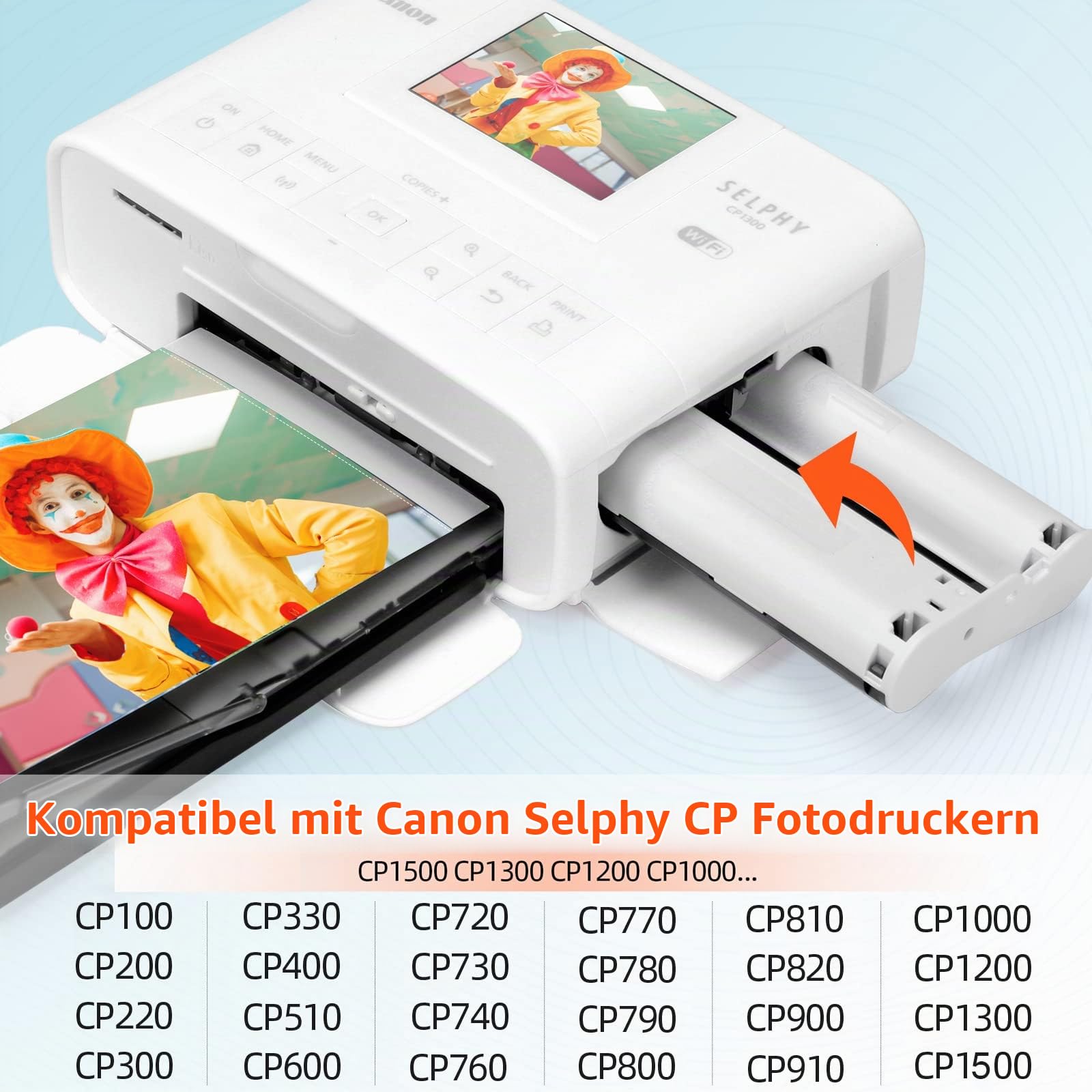 4 Pack Kompatibel mit Canon Selphy CP1500 KP-108IN RP-108 4x6" Farbbänder