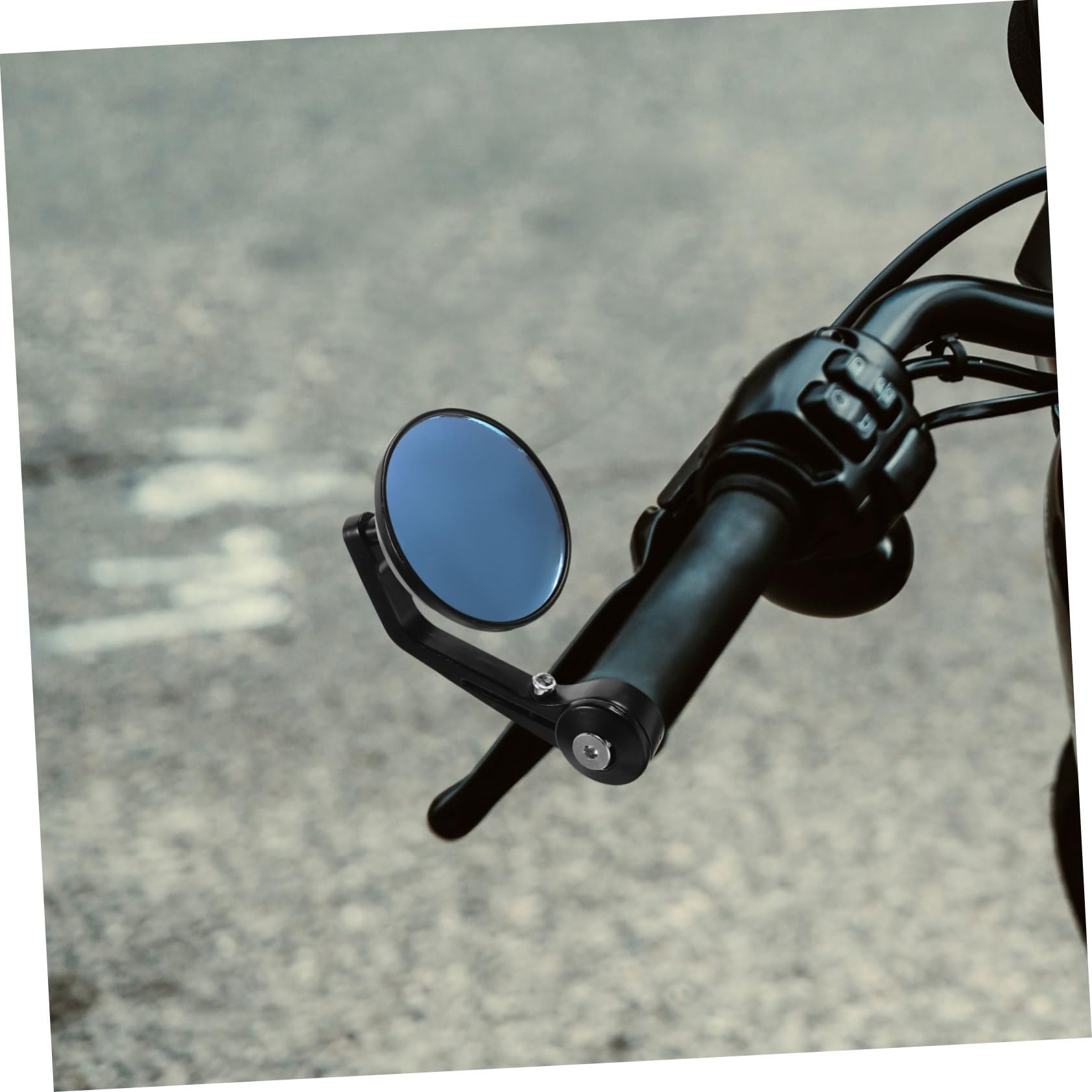 Specchietti Moto Retro Rotondi in Lega di Alluminio per Manubrio