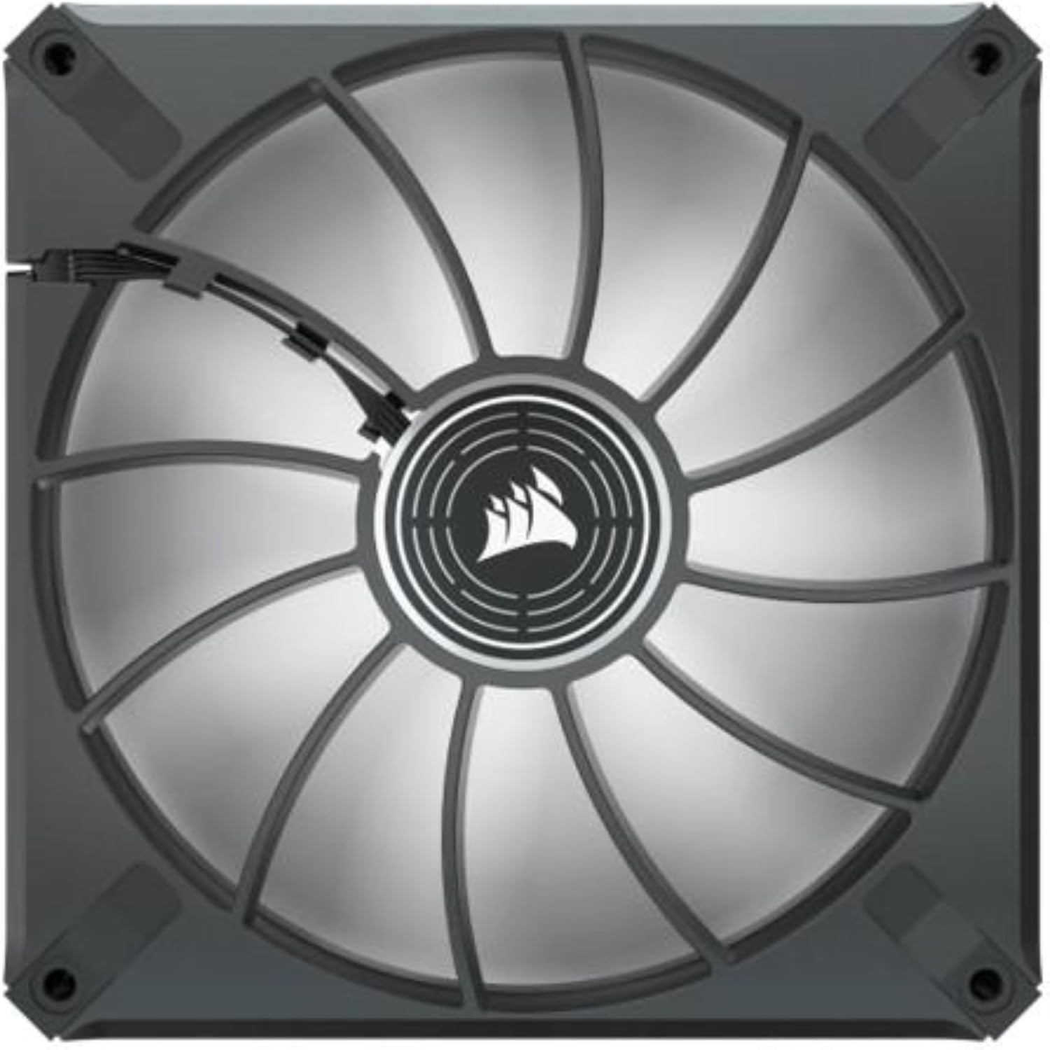 CORSAIR ML140 LED Elite, 140mm Magnetic Levitation Red LED Fan with AirGuide, Single Pack - White Frame
