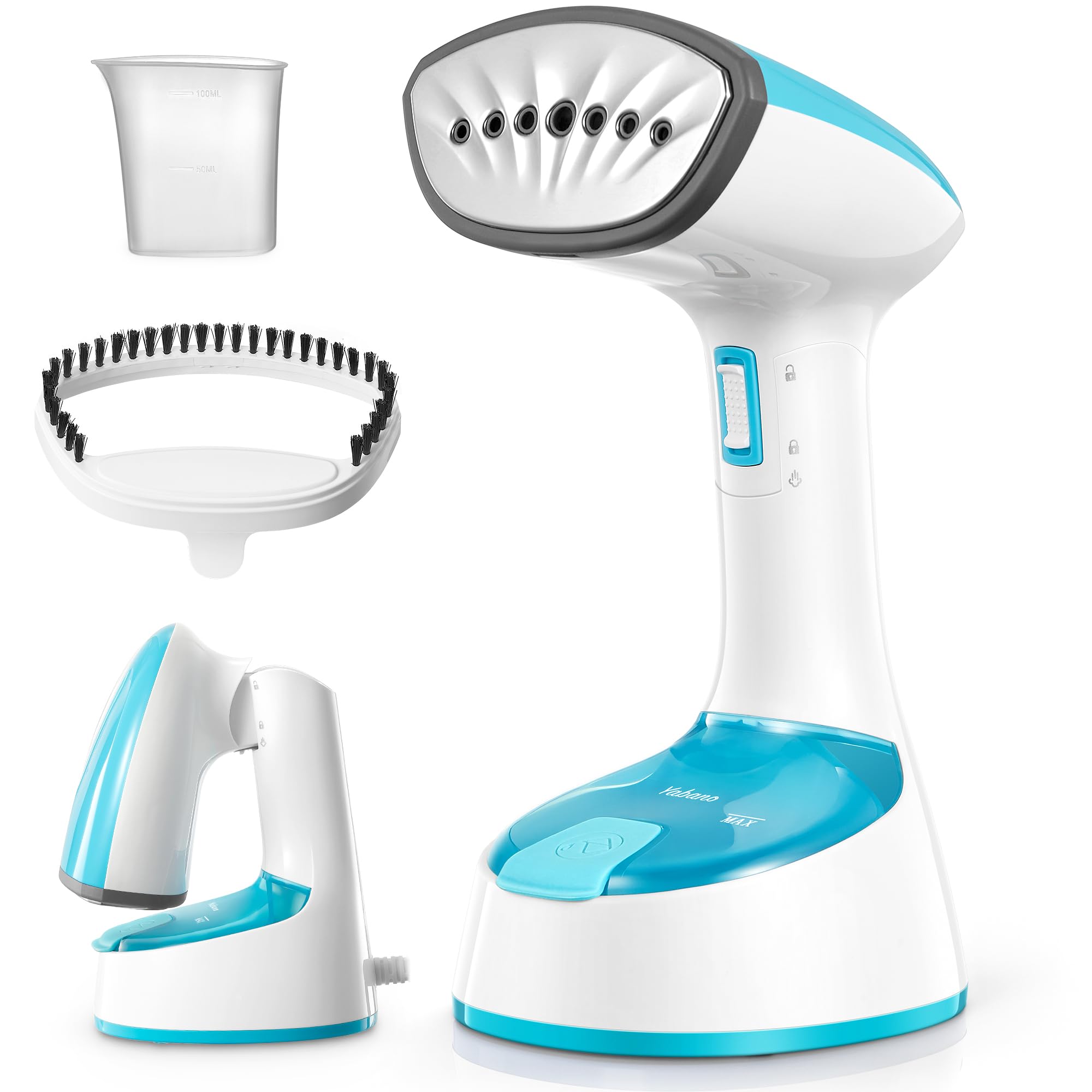 Yabano Clothes Steamer Handheld, Folding Steam Iron Design Garment Wrinkles Remover, 20g/min Strong Penetrating Steam, 20S Fast Heat-up, for Home, Office, Travel Iron
