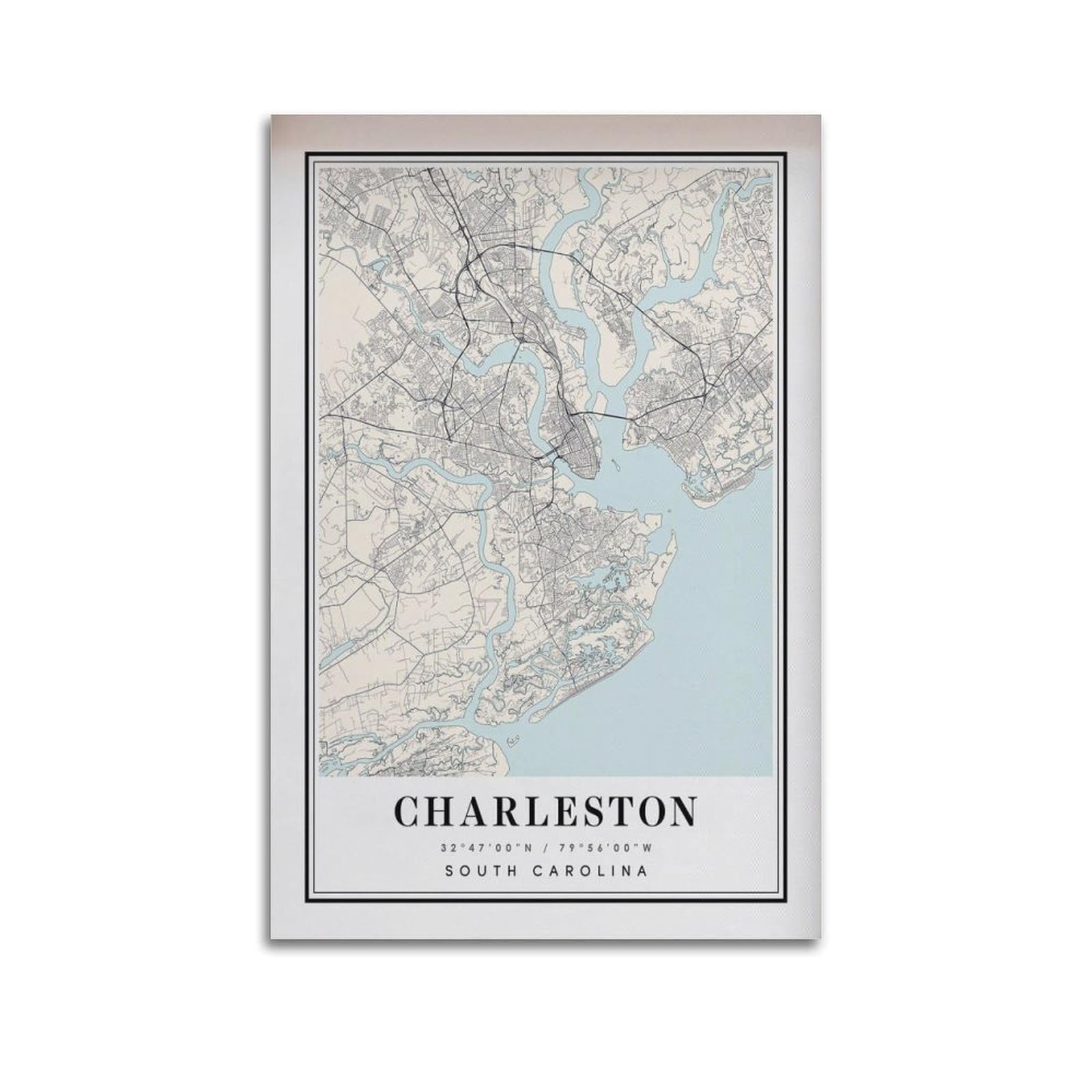 xiaoxiaoshen Charleston South Carolina City Canvas Poster Wall Art Prints Room Aesthetic Murals Bedroom And Living Decorations 20x30inch(50x75cm)