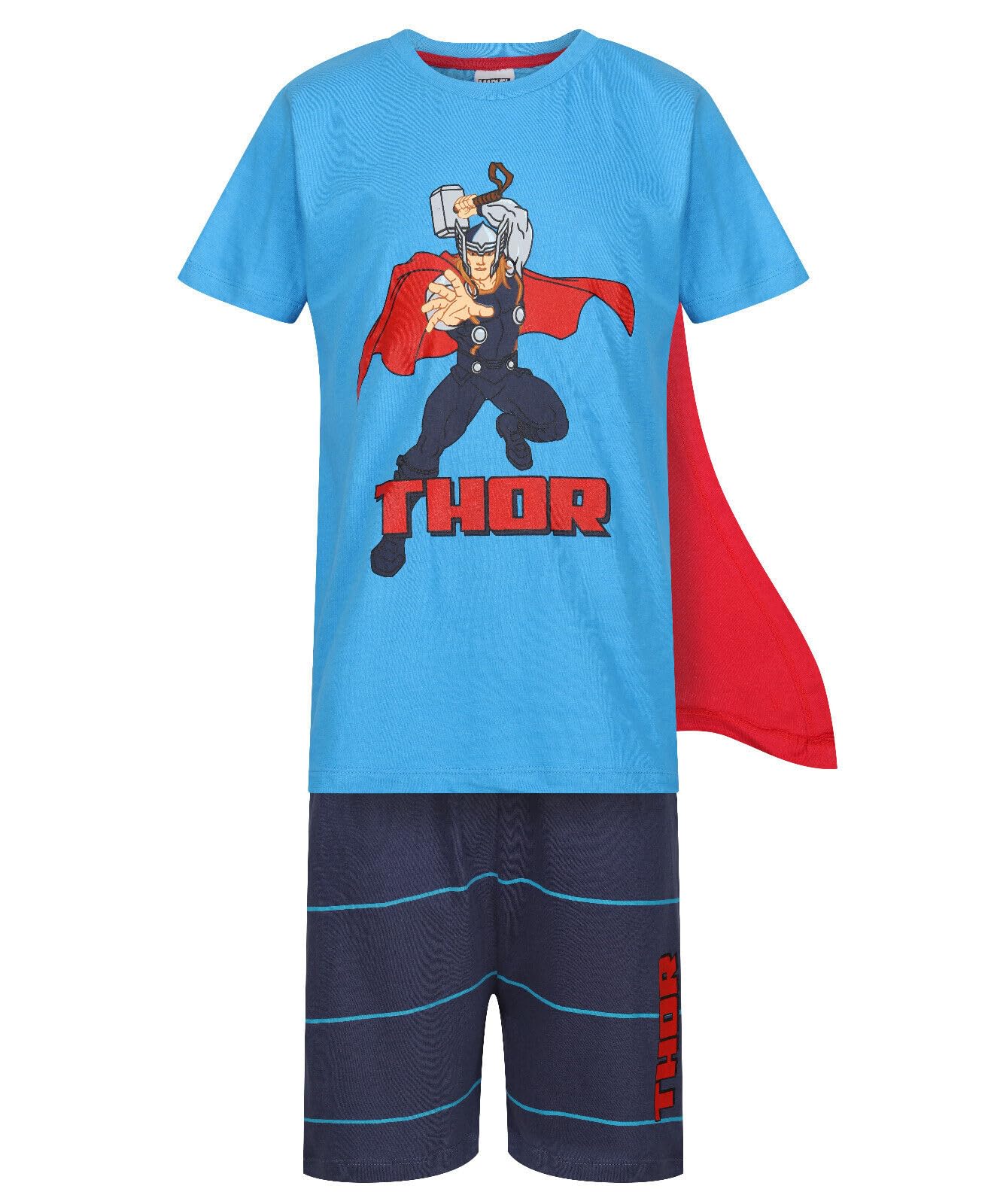Ex UK Store Boys Superhero Pyjamas With Cape Character Cartoon Novelty Short PJ Set 4 to 14 Years