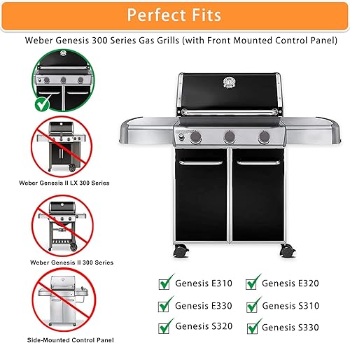 Miniatura 9 de 62752 7620 7622 Piezas de repuesto para parrilla Weber Genesis E310 E320 E330 S310 S320 S330 EP310 EP320 EP330, barras aromatizantes de 17.5