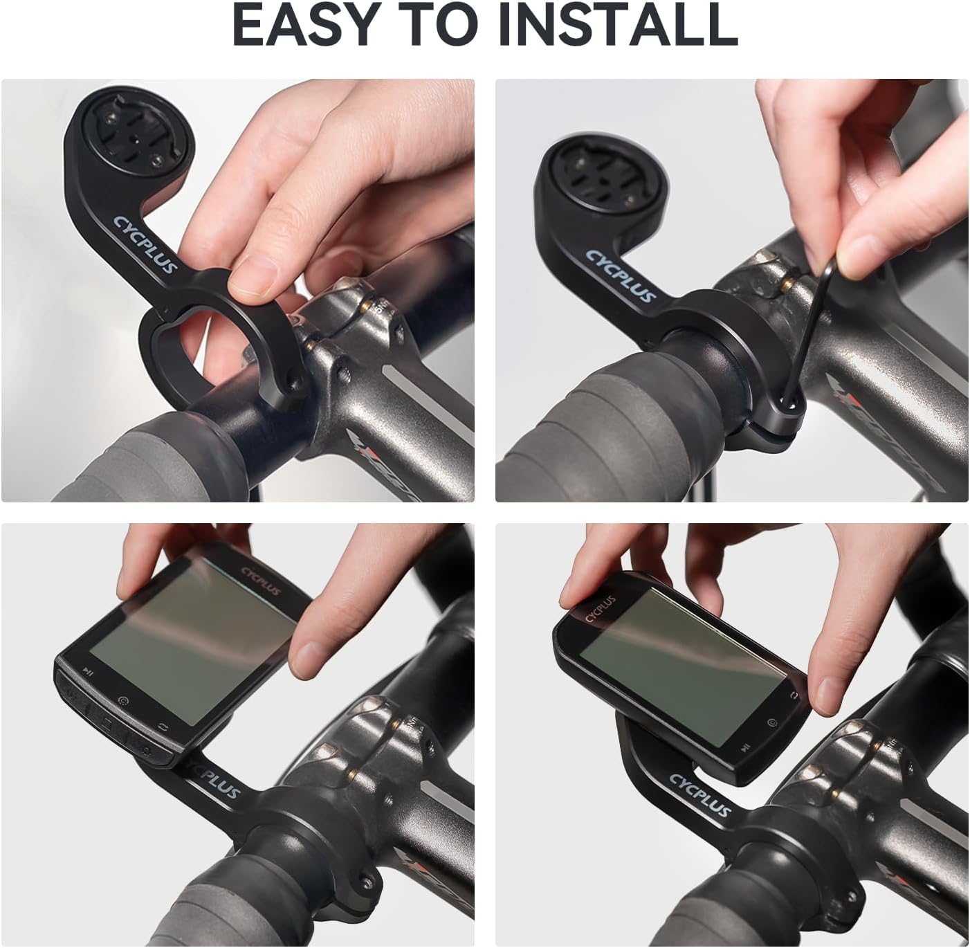 CYCPLUS Soporte para computadora de Bicicleta Z1 Edge 25 130 200 500 510 520 800 810 820 1000 1030, Se Adapta a manillares de 31,8 mm