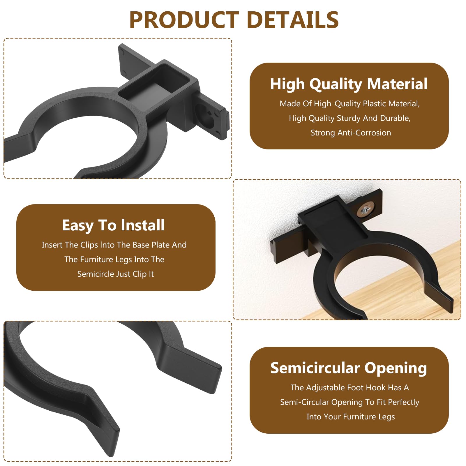 20 Pz Ganci Zoccolo Cucina, Ganci per Zoccolo Cucina Universali, Clip Fissaggio per Battiscopa da Cucinas, Gancio Clip Battiscopa Zoccolino Cucinas Patas 28-32 mm, con 60 Viti e 1 Cacciavite