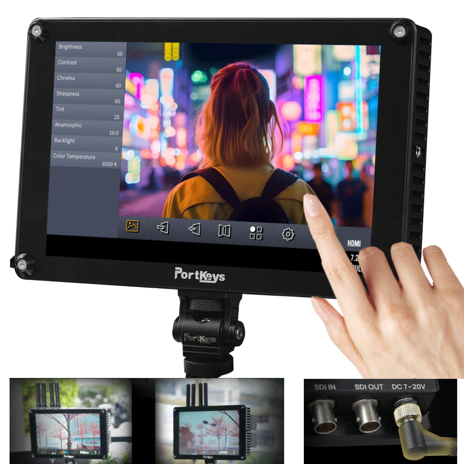 Portkeys HS8 Monitor 8 Inch 1100nit High-Brightness Camera Monitor