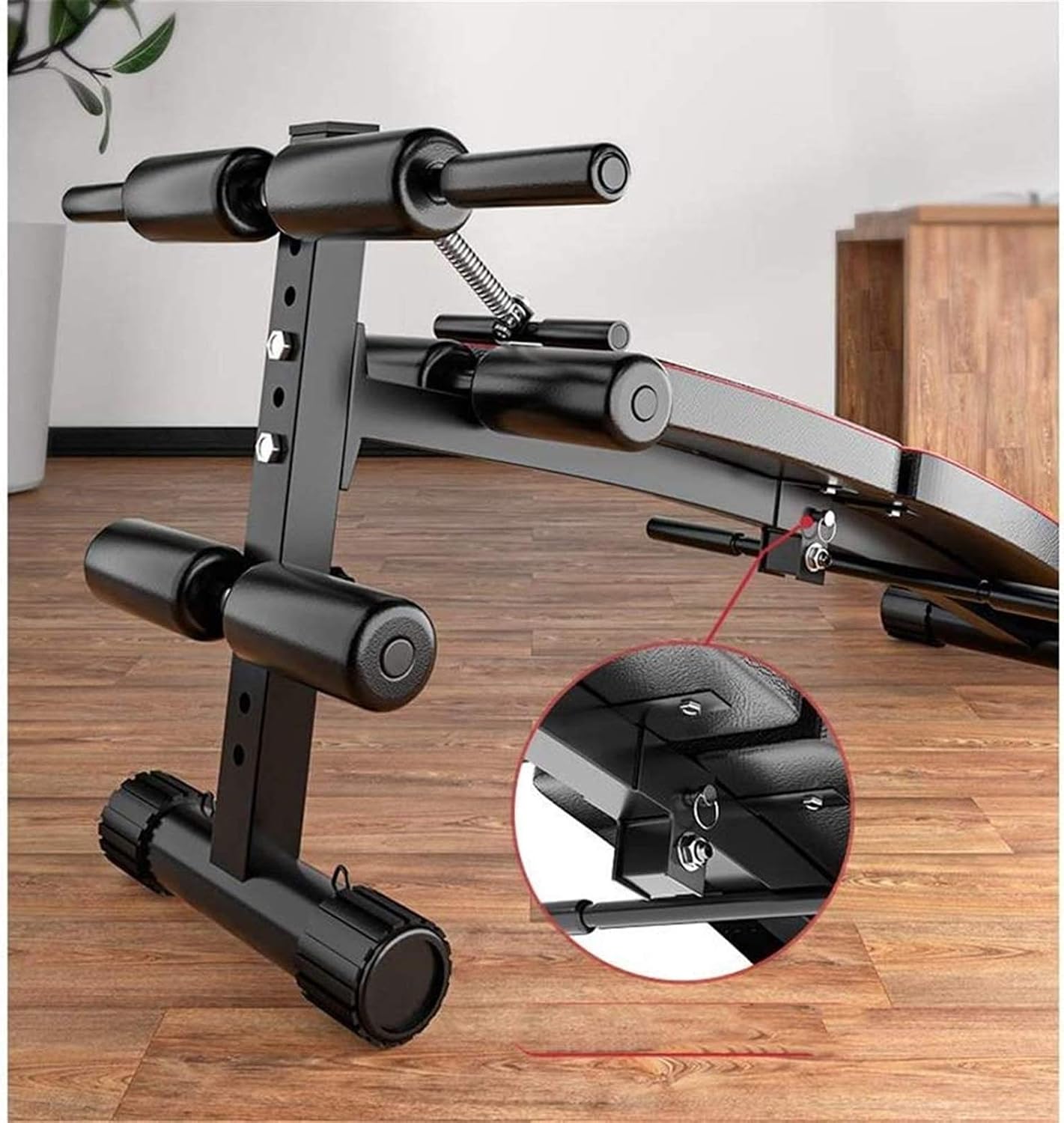 Gym Bench Bench Press Weight Bar Bench Press Bench Strength Training with 10 Adjustable Points Trainer for Full Body Workout
