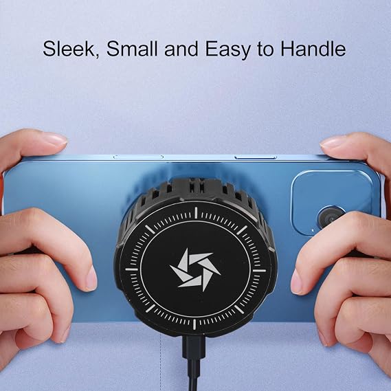 Cell Phone Cooler, Magnetic Semi Conductor Phone Cooler, 360 Degree Fit Powerful Mobile Phone Radiator with RGB Ring Light Band for Gaming Video Streaming