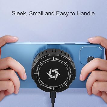 Cell Phone Cooler, Magnetic Semi Conductor Phone Cooler, 360 Degree Fit Powerful Mobile Phone Radiator with RGB Ring Light Band for Gaming Video Streaming
