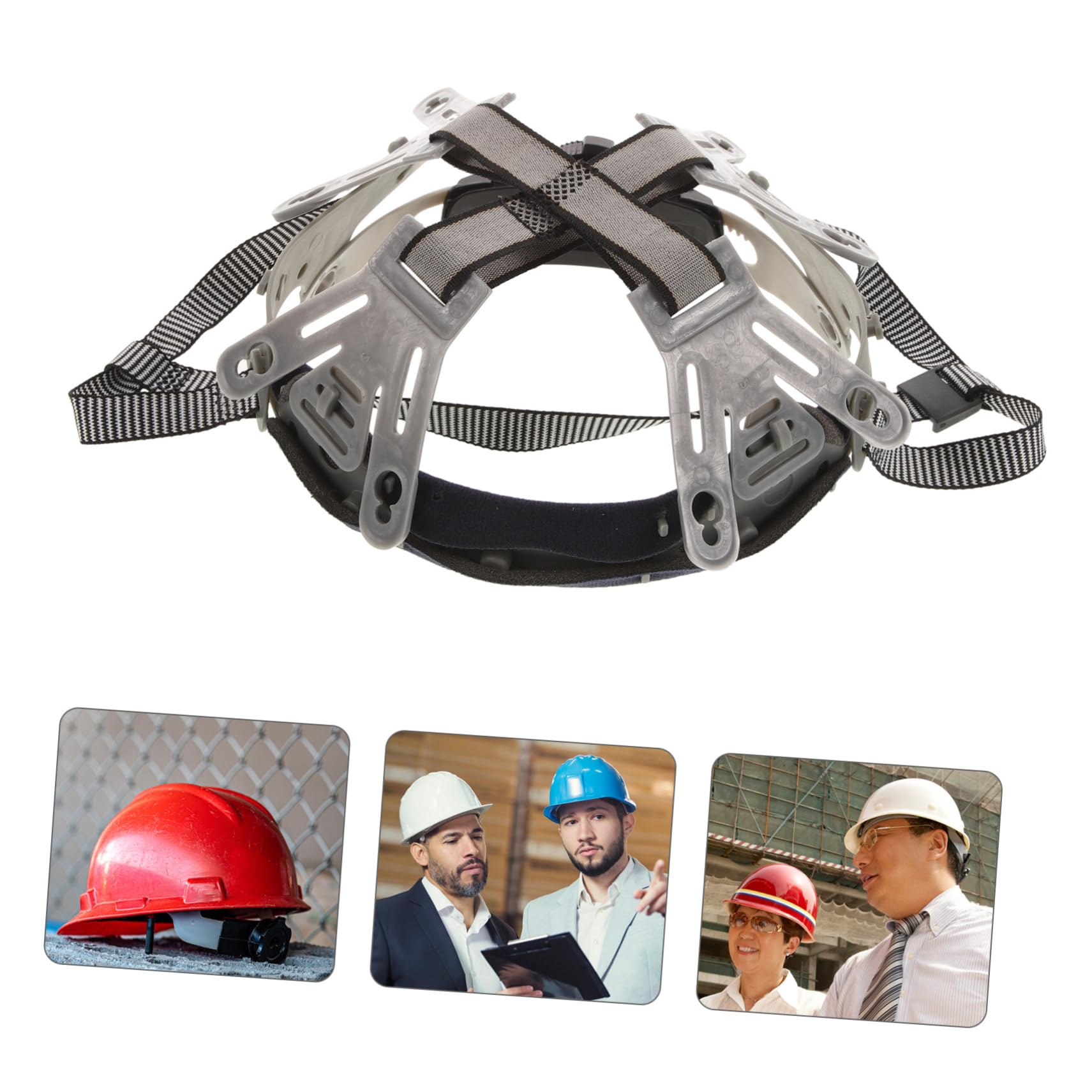 Lurrose Forro del Casco construccion Casco de Seguridad Forro de Casco Barbilla de Casco Universal Duro Accesorio de Hardhat reemplazo de la suspensión del Casco el plastico Grey