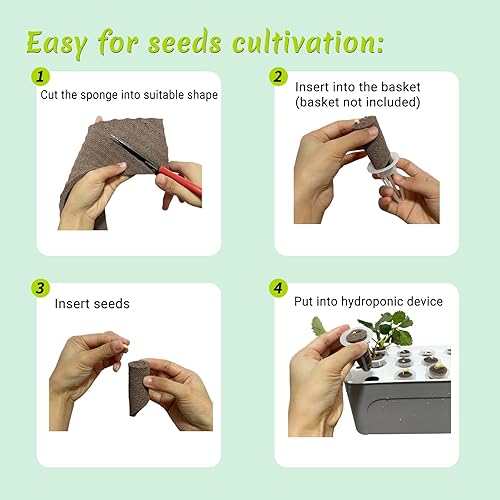 Miniatura 4 de 6 cápsulas hidropónicas, esponja hidropónica compatible con varios sistemas de plantación Aero-Garden, esponja de repuesto para crecimiento de