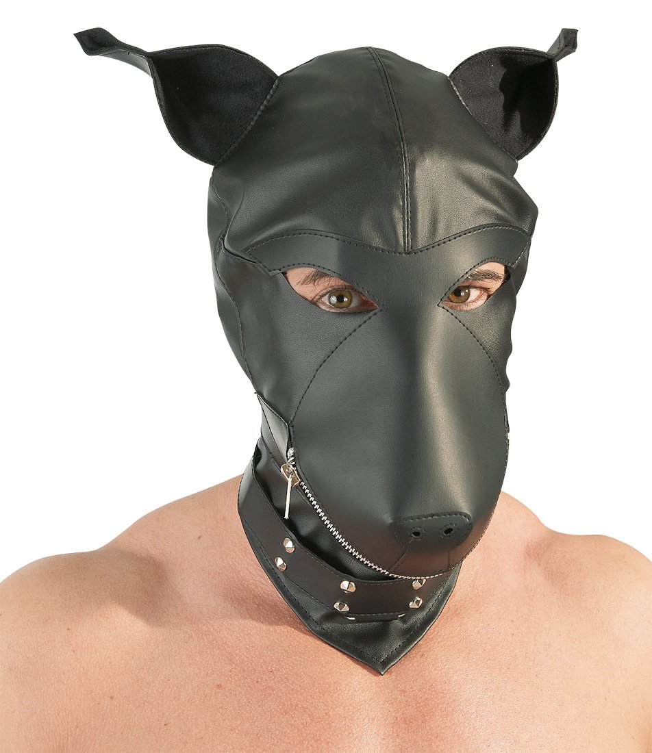 Orion Black Fetish Collection Dog Mask,