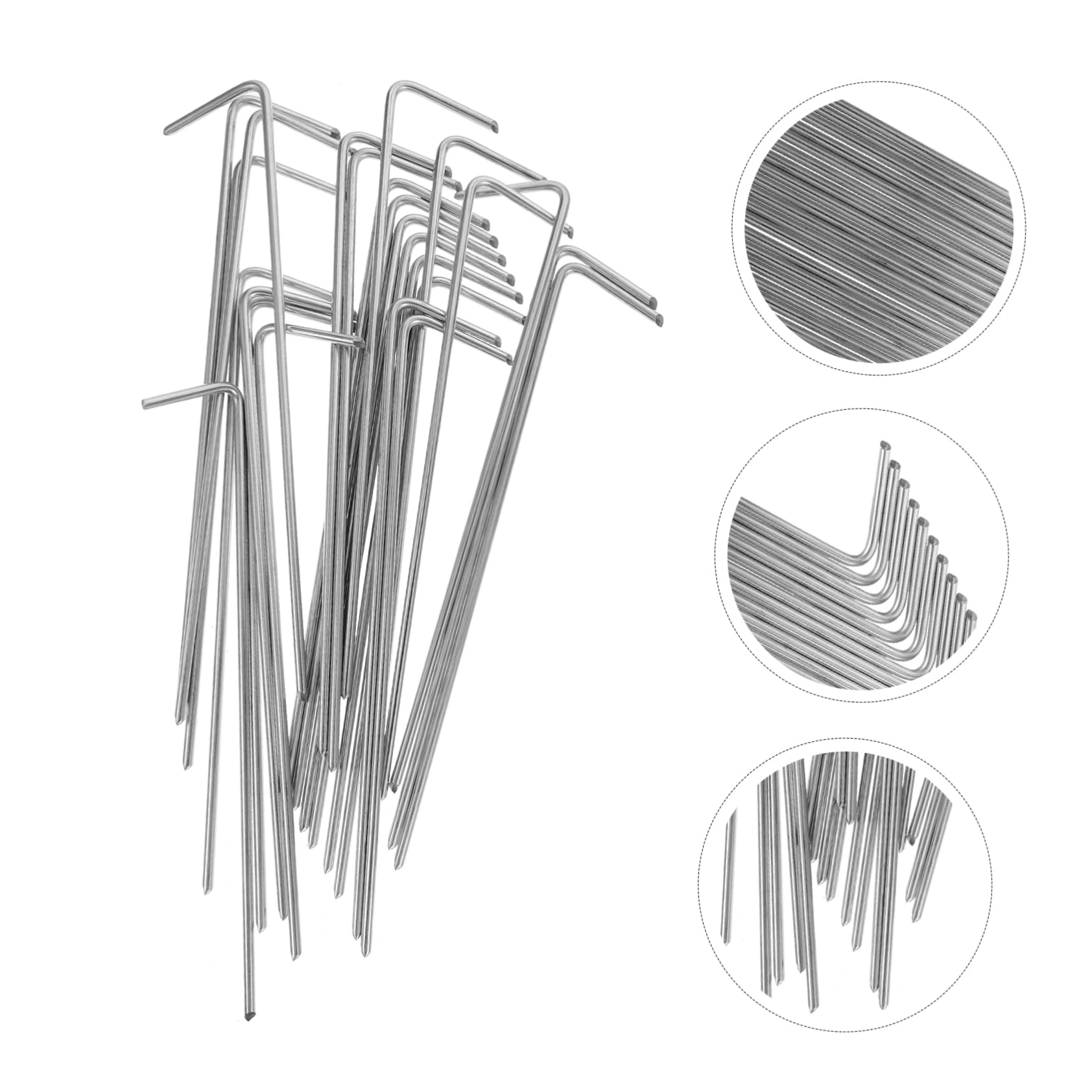 Toddmomy 30pièces Piquets de Tente Forme de J avec Crochets pour Ancrage de Tentes de Camping et Rideaux de Toit Robustes et Pratiques