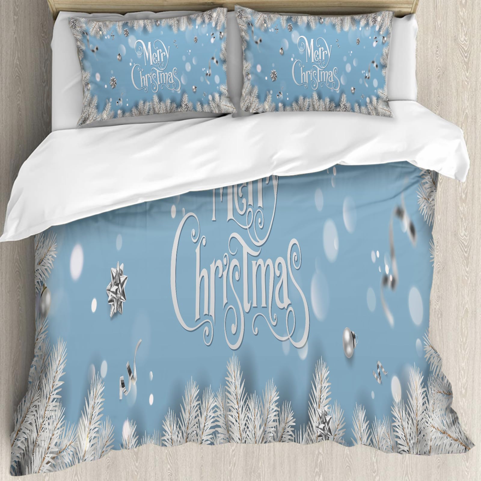 Housse de couette anti-allergie 228x264 cm bleu nuit pour un sommeil sain