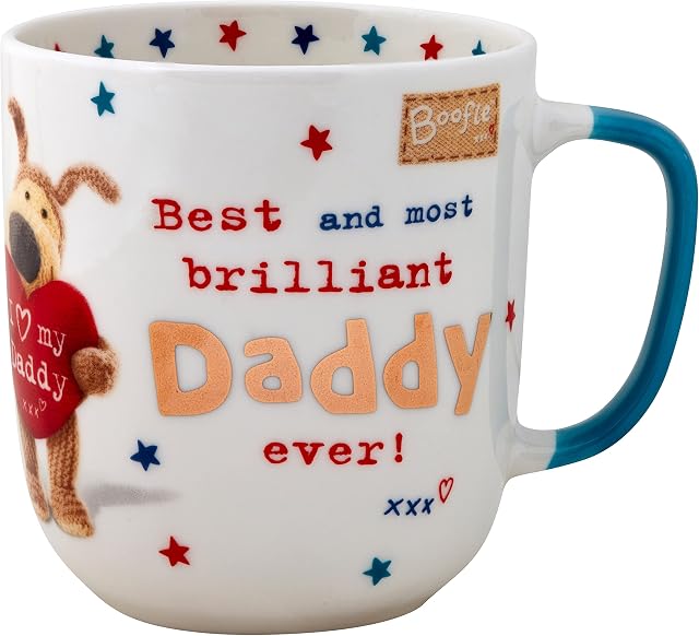 Boofle 62652 Brilliant Daddy, Novelty Coffee Mug for Hot Drinks, Best Dad, Husband-Unique Father's Day Gift Idea for Him from Daughter, Son, Wife, Kids-Ceramic
