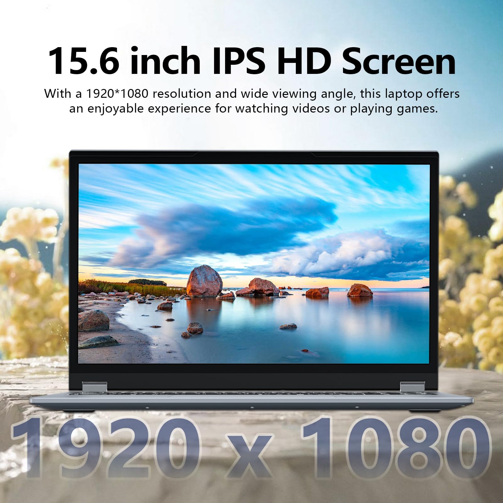 PC Portatile 2 in 1, Notebook R3 3200U CPU, Win 11 PC Portatile 16 GB RAM 512 GB SSD, 15,6 Pollici Notebook 1080P Touchscreen Flip 360°, Radeon Graphics GPU, Laptop con RJ45+USB 3.0+Mini-HDMI+Webcam