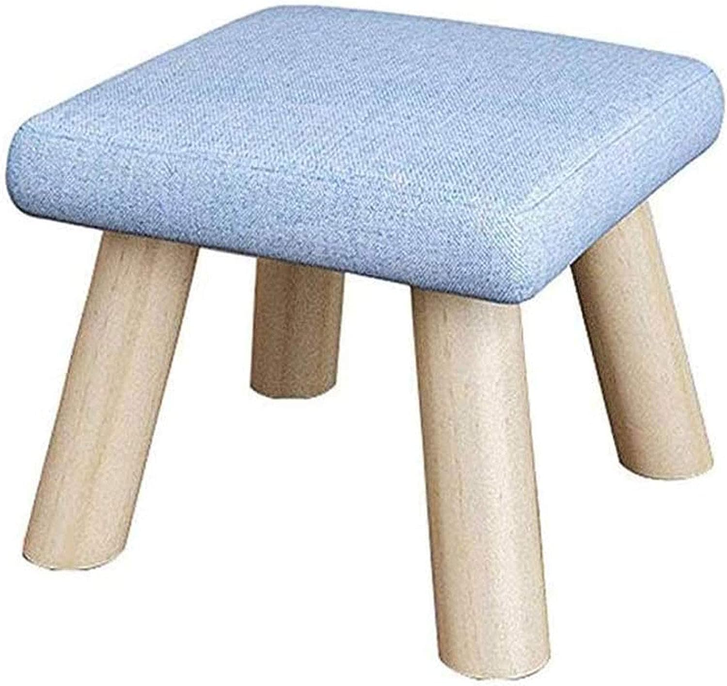 Tabouret en bois massif et assise rembourrée pour coiffeuse