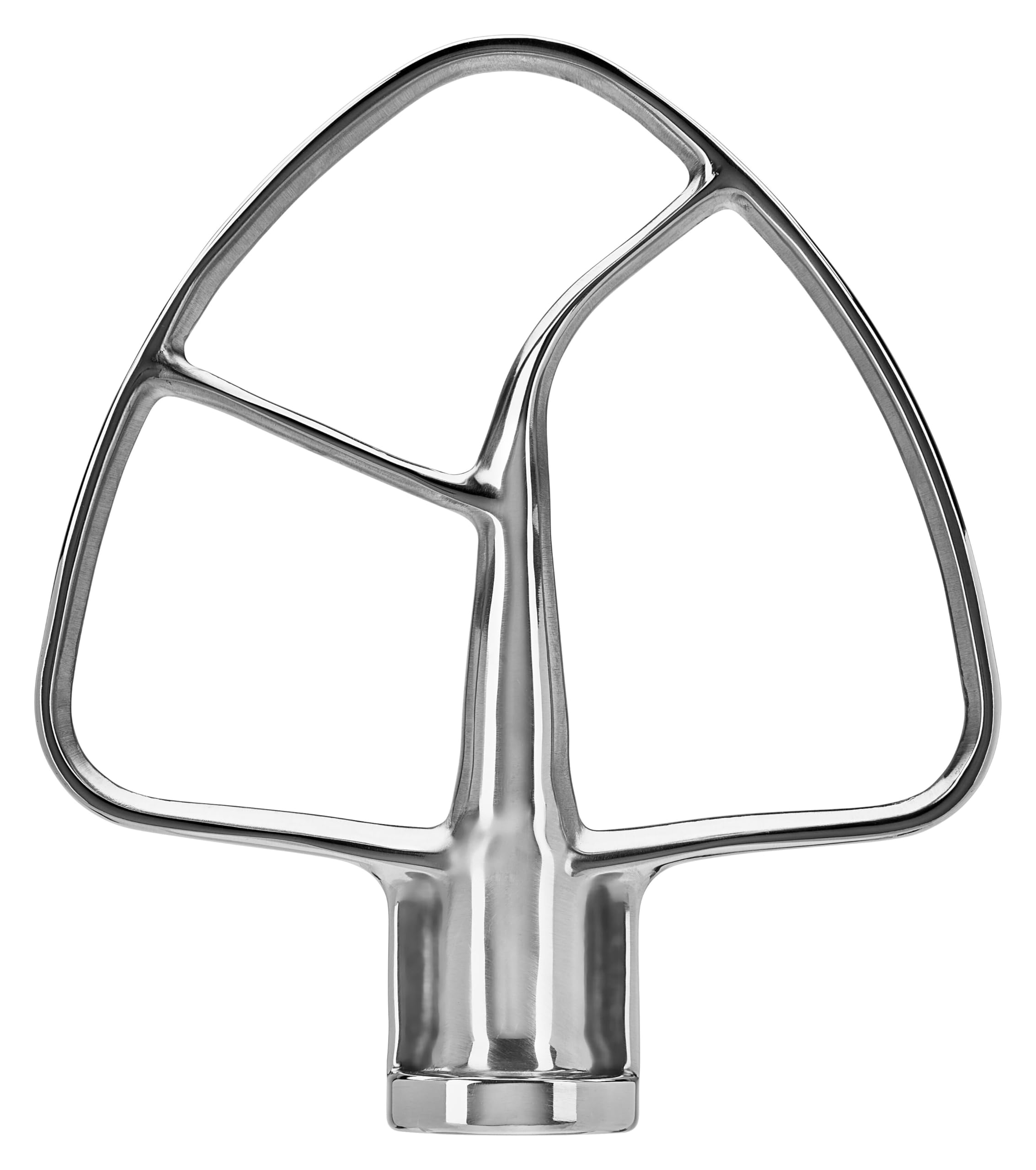 KitchenAid Set 3 Accessoires Acier Inoxydable pour Robots Inclinables 4.3L & 4.7L, Batteur Plat, Crochet Pétrisseur & Fouet, Compatible Lave-Vaisselle