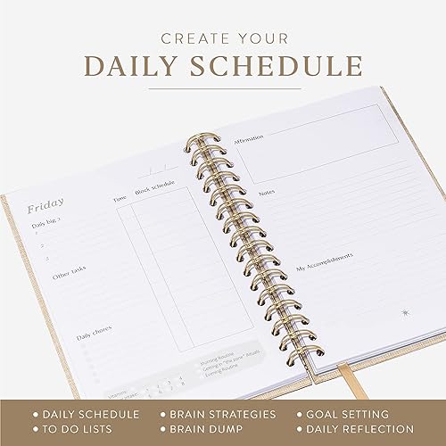 Miniatura 2 de The ADHD Planner - Planificador Diario Semanal Sin Fecha Organizador Diario para Personas Desorganizadas - Rastreador de Hábitos Registro de