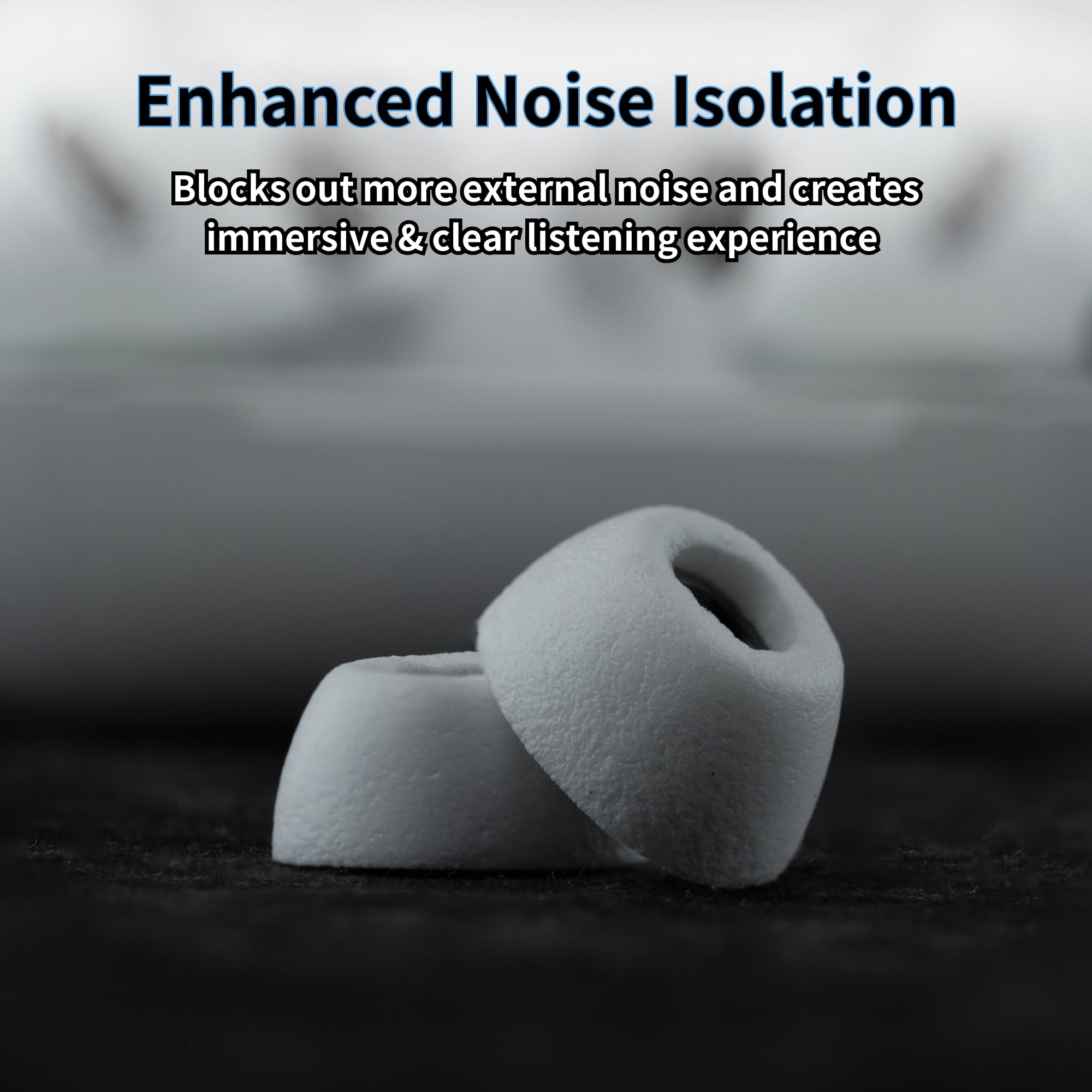Comply TrueGrip Lot de 3 Paires d'embouts de Rechange en Mousse à mémoire de Forme pour Apple AirPods Pro Gen 3 Confort Durable, Ajustement sûr, Isolation sonore supérieure Blanc (S/M/L)
