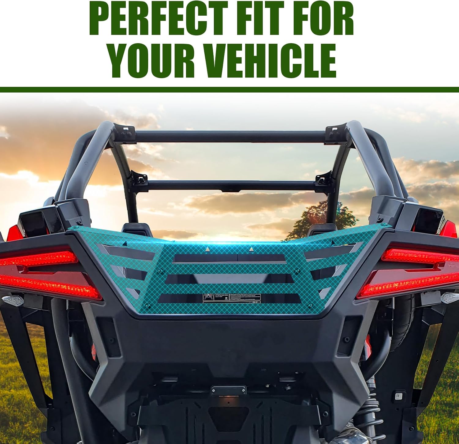 Bed Enclosure Tailgate Compatible with 2022-2024 Polaris RZR PRO R/PRO R 4 Heavy Duty Steel Rear Cargo Bed Extender Tailgate Bed Enclosure Rack Accessories