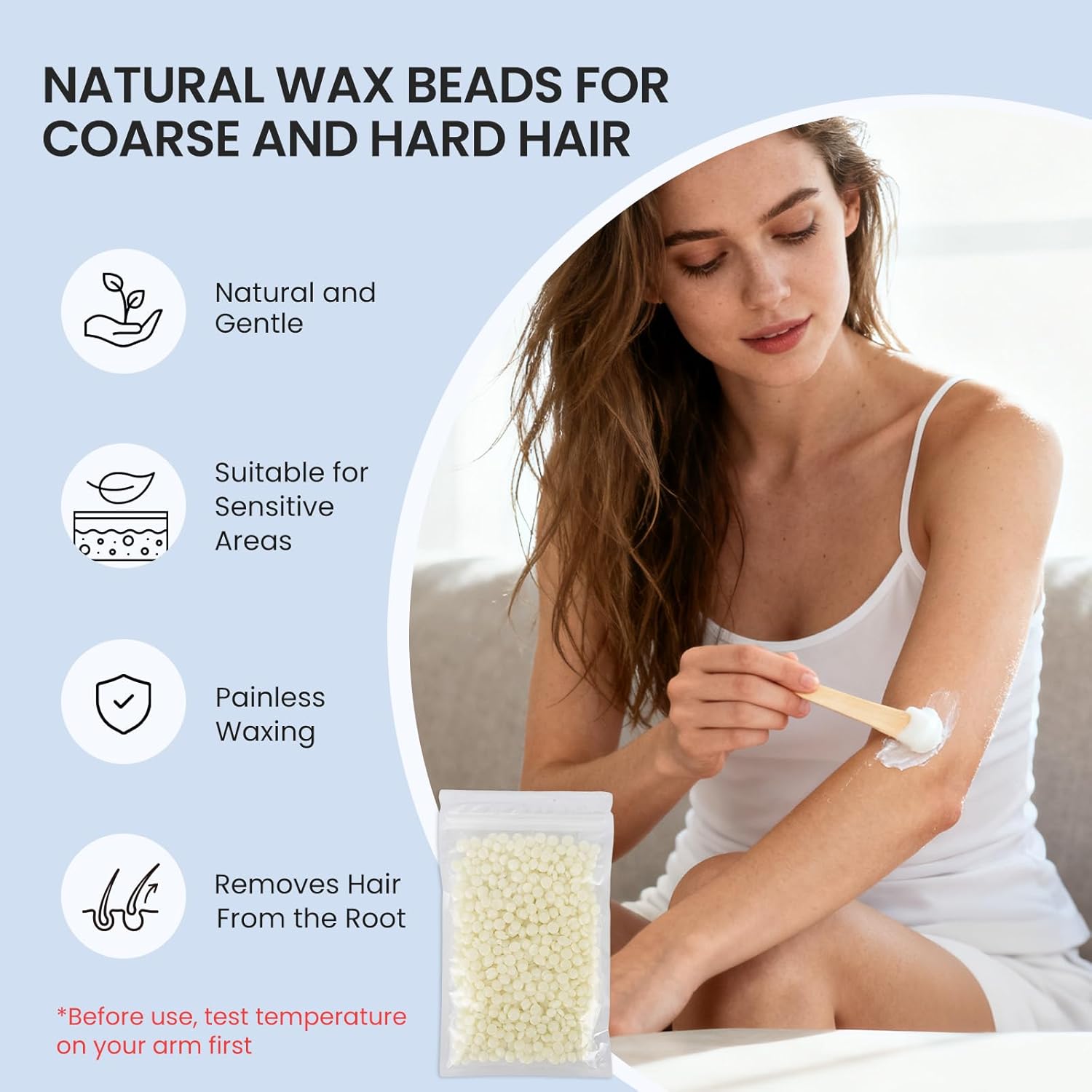 250ml Waxing Kit &100g Wax Beads Refill, Black