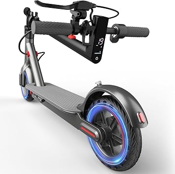 Premium Electric Mobility Scooter for Adults - 350W Front-Wheel Drive, 25KM/H Max Speed, 20-30KM Range, 8.5" Solid Tire, 120KG Load Capacity Black Blue