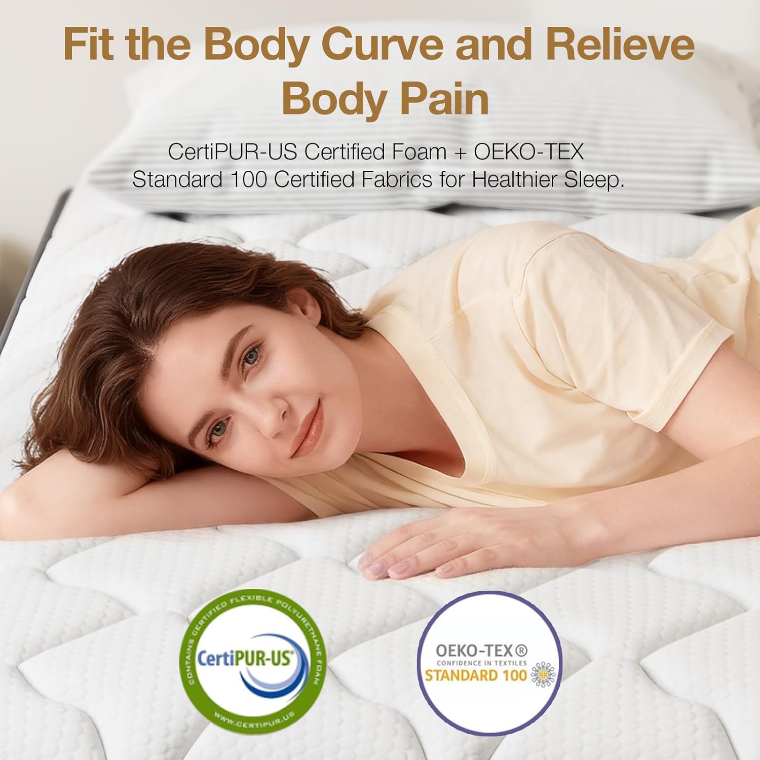 12 Inch Full Size Mattress, Gel Memory Foam and Pocket Spring Hybrid with Plush Feel Zero Pressure Mattresses in a Box, Motion Isolation, Strong Edge Support, CertiPUR-US, 365-Night Trial