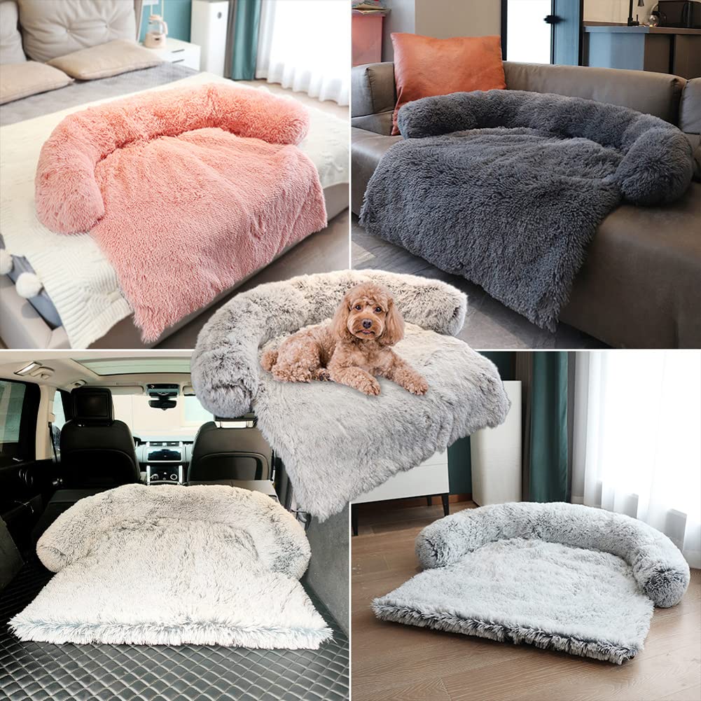 ANQI Lits Comfy pour Chien,Panier Chat Moelleux Dehoussable,Tapis antidérapant pour Chien,XL Coussin Chien Orthopedique,XXXLCanapé Moelleux pour Chien,Apaisant en Peluche Doux