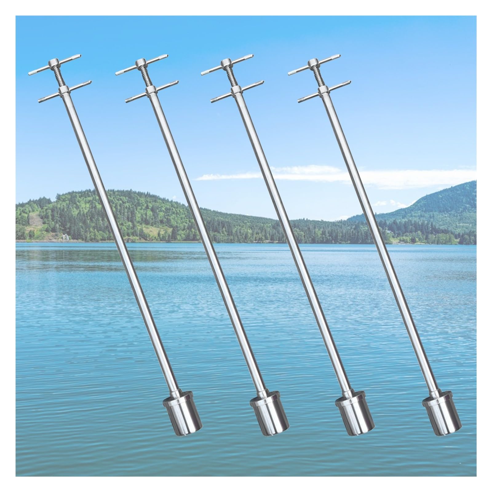 MRVAKDYDI Viscous Liquid Sampler, Retractable Water Sampler 100mL 304 Stainless Steel 1.6-4.9ft(4pcs - 100ml,3.3 ft/100 cm)