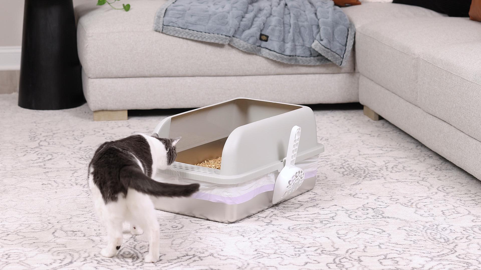 23.6''x16''x12'' Enclosed Stainless Steel Litter Box with Lid, XL Sifting Litter Box for Pine Pellets, High Sides Metal Litter Box System for Big Cats, Anti-Leakage, Easy Cleaning, Less Tracking - image 8
