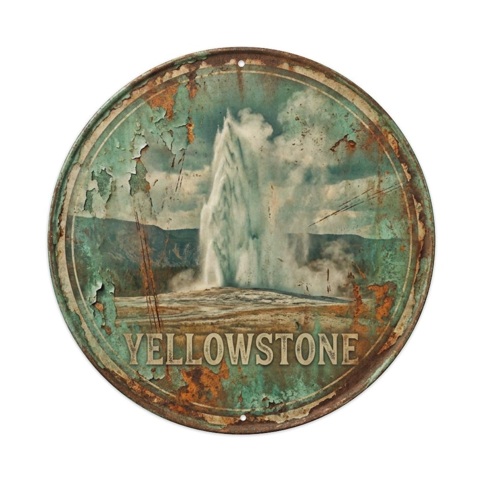 Tgrcjimh Style Metal Tin Sign Usa Vintage Travel Yellowstone