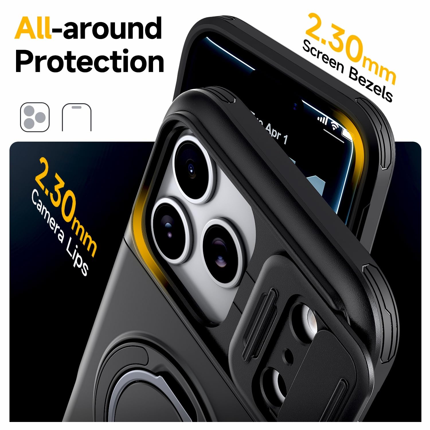 Luksusowe etui z portfelem do iPhone'a 17 16 15 14 13 12 Pro Max 17e 16e 17pro, odporne na wstrząsy, z uchwytem na kartę (do iPhone'a 15 Pro Max/ciemnoniebieskie)