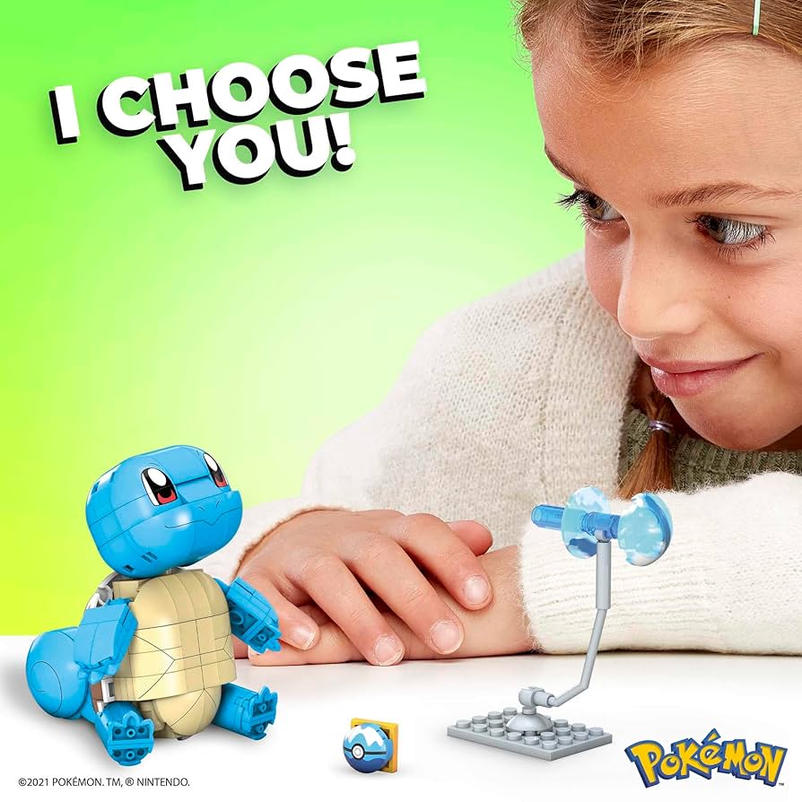 MEGA Pokémon Building Toys Set Build & Show Squirtle with 199 Pieces, Articulated and Poseable, 4 Inches Tall, for Kids, GYH00 : Amazon.co.uk: Toys & Games