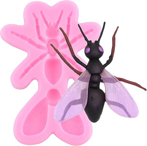 Molde de silicona de abejorro para fondant de insectos para decoración de pasteles, decoración de cupcakes, azúcar, manualidades, caramelo,