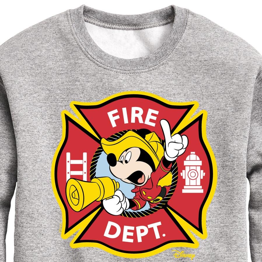 Disney - Firefighter Mickey - Fire Dept. Alarm - Toddler & Youth Crewneck Fleece Sweatshirt3