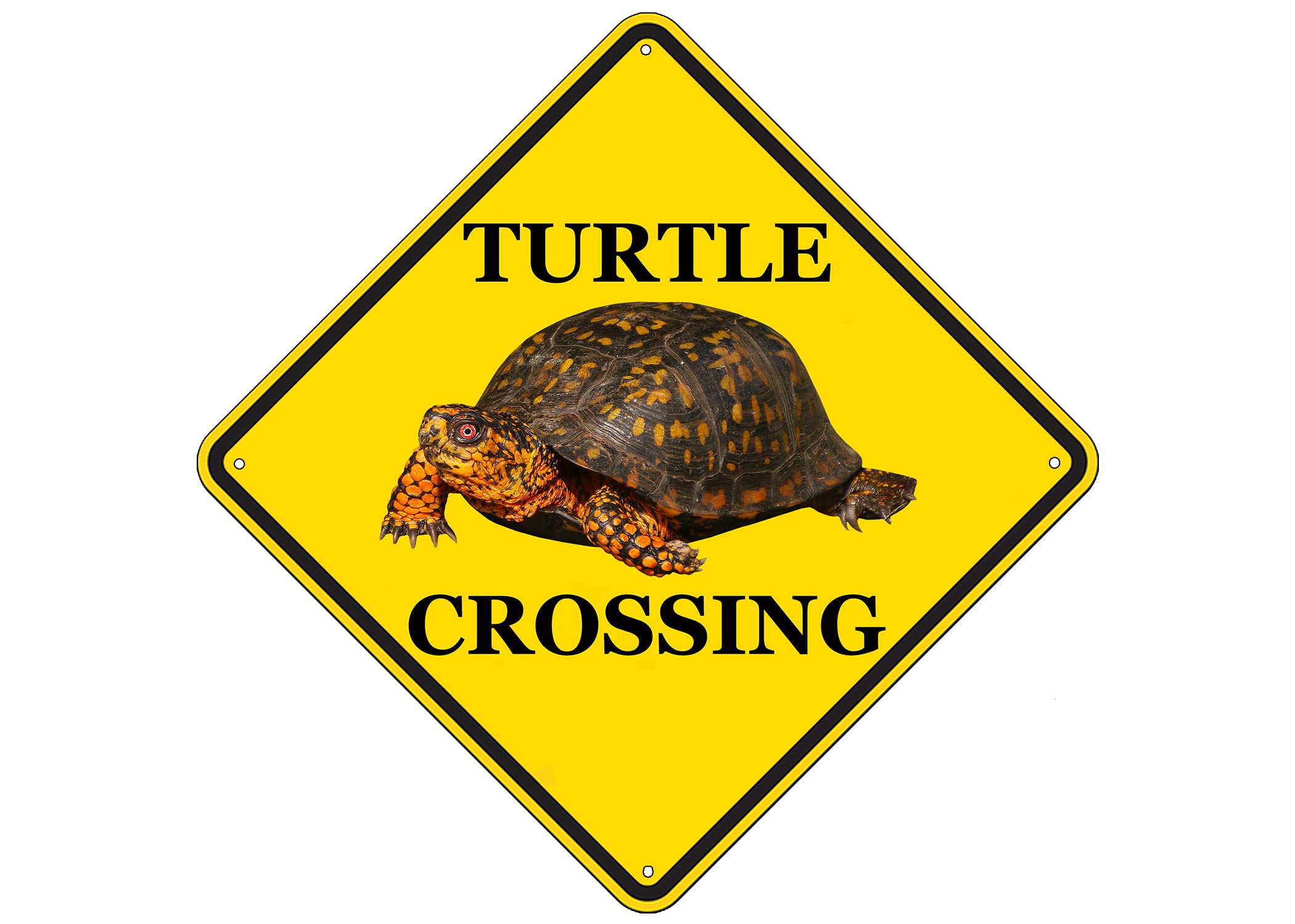 Rogue River Tactical Funny Metal Warning Turtle Crossing XING Tin Sign Wall Décor Man Cave Bar Tortoise